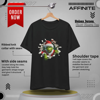 T-Shirt The Grinch Unisex Jersey Short Sleeve Tee | Soft Cotton Christmas T-Shirt Black
