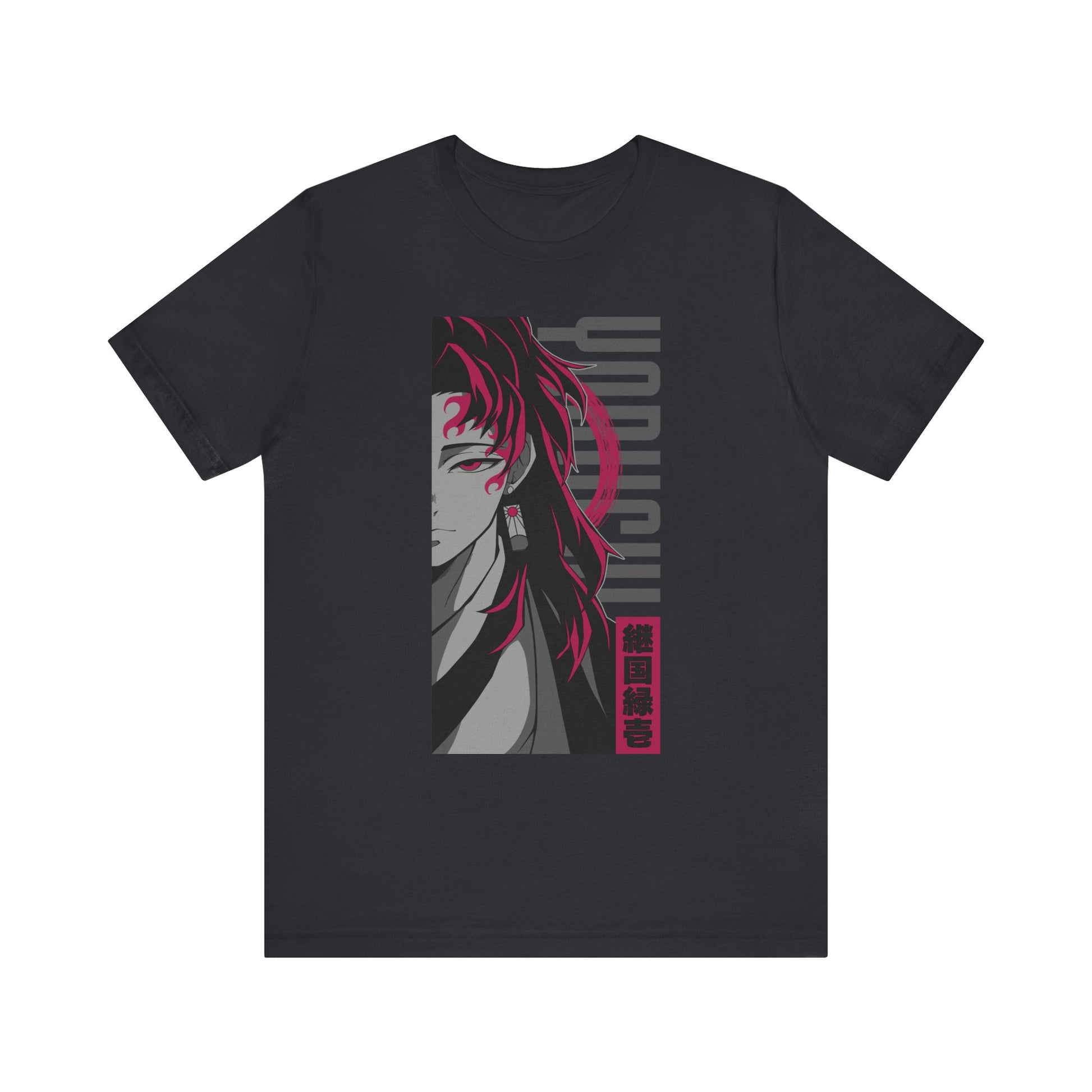 T-Shirt Yoriichi Anime T-Shirt - Demon Slayer Inspired Graphic Tee (Unisex Cotton) Vintage Black