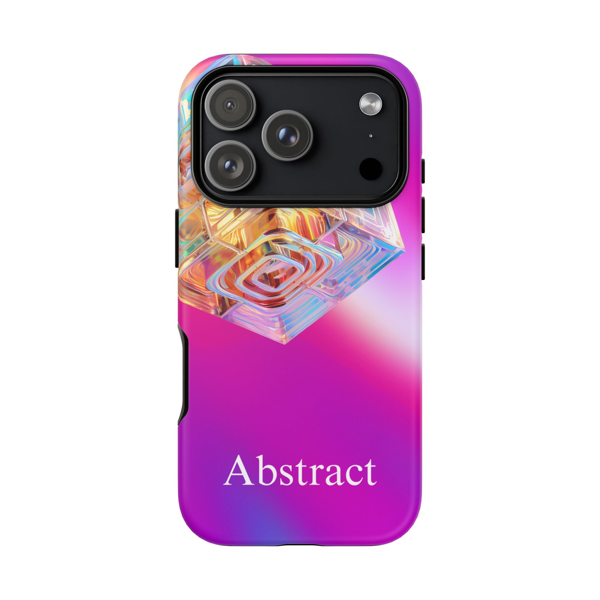 Vibrant 3D Cube Phone Case - Colorful Gradient Art for iPhone, Samsung & Pixel