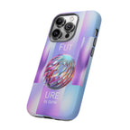 Futuristic Gradient Tough Case – 'Future is Now' 3D Design | Shockproof & UV Protected