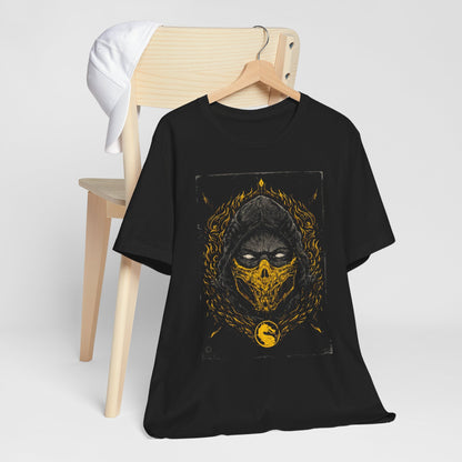T-Shirt Scorpion Fire Ninja Graphic T-Shirt – Black & Yellow Gamer Tee