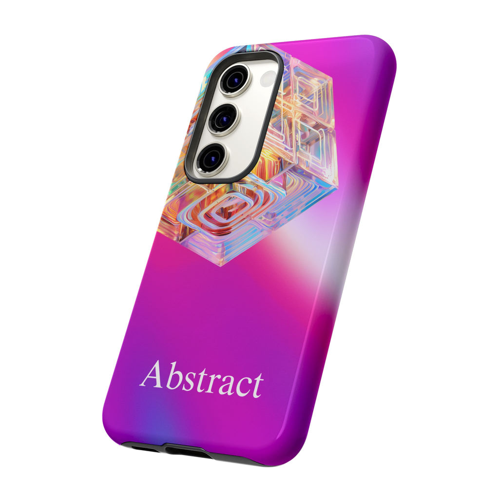 Vibrant 3D Cube Phone Case - Colorful Gradient Art for iPhone, Samsung & Pixel