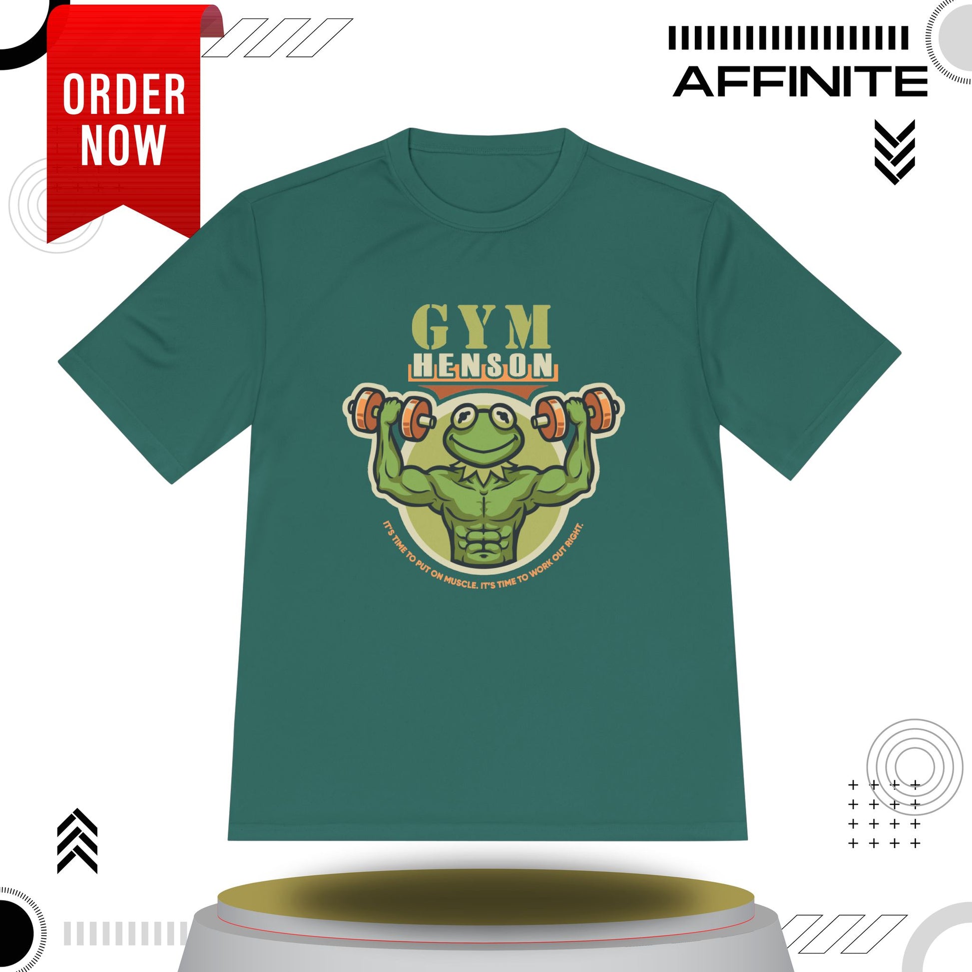 T-Shirt Workout Shirt - Gym Henson Moisture Wicking Tee | Motivational Fitness Apparel Forest Green