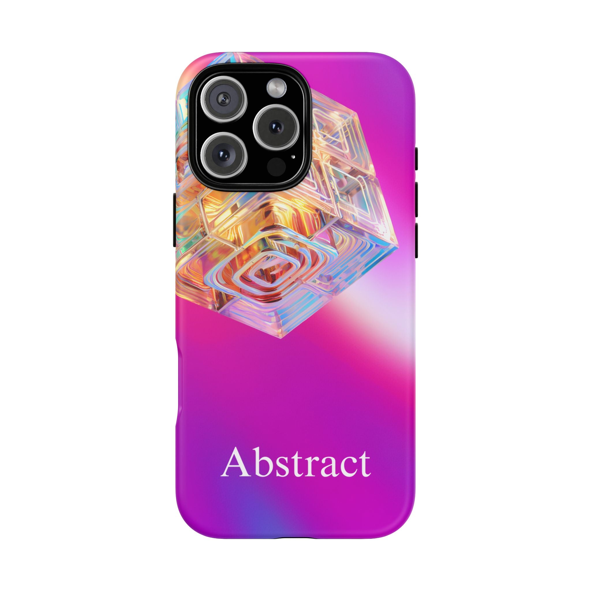 Vibrant 3D Cube Phone Case - Colorful Gradient Art for iPhone, Samsung & Pixel