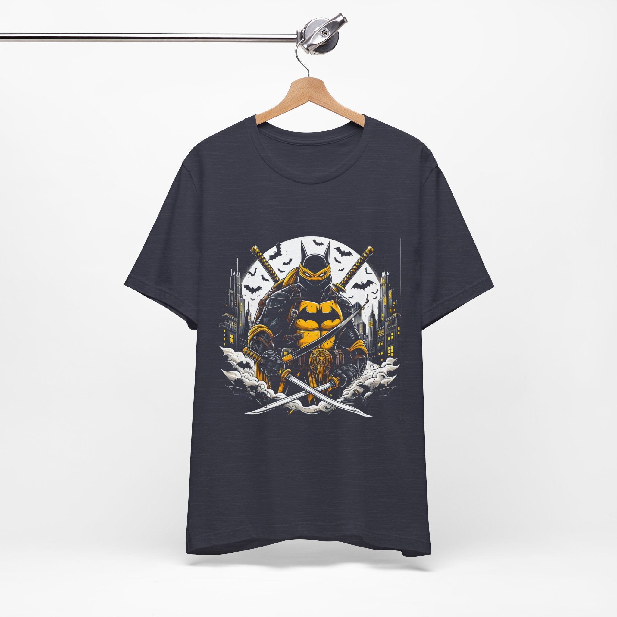 T-Shirt Ninja Batman Tee | Unisex Jersey Graphic T-Shirt Heather Midnight Navy