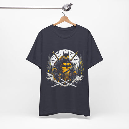 T-Shirt Ninja Batman Tee | Unisex Jersey Graphic T-Shirt Heather Midnight Navy