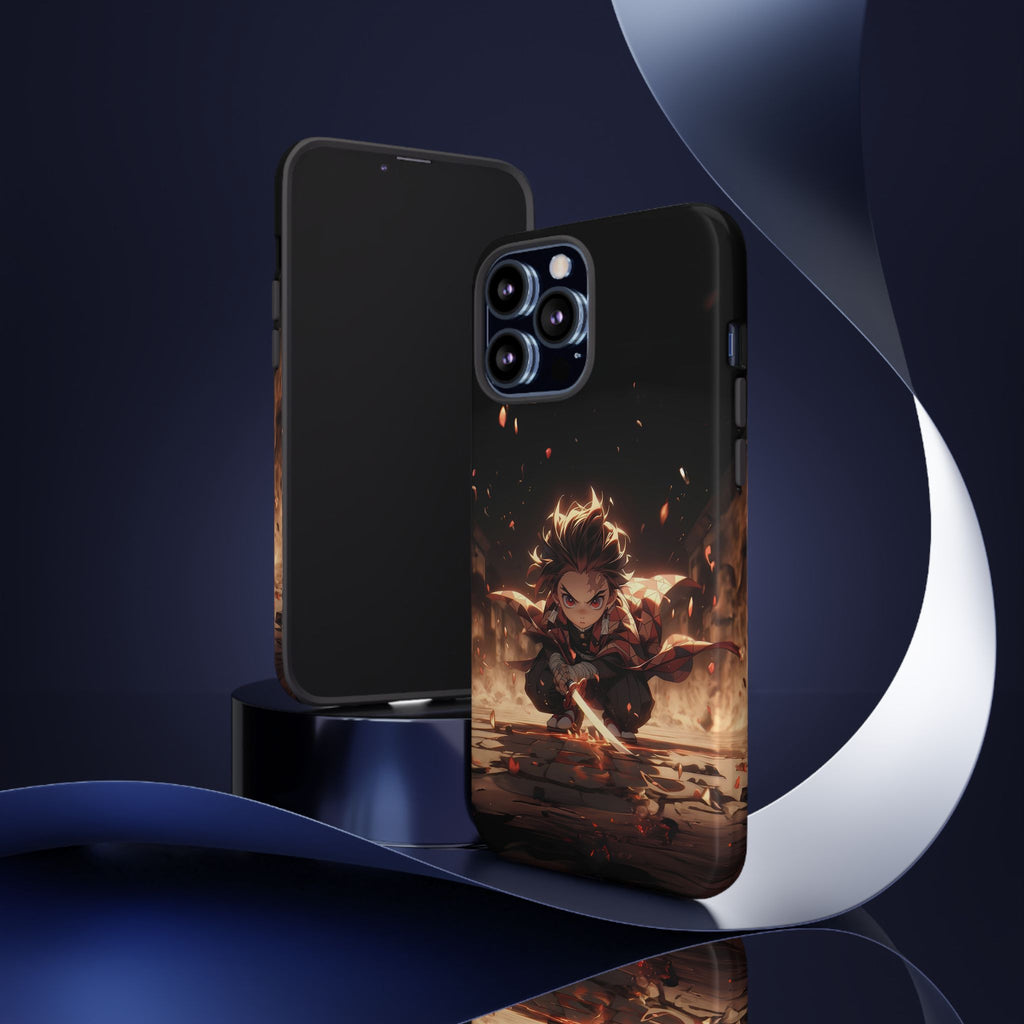 Tough Phone Case – Chibi Tanjiro Kamado Anime Protective Case for iPhone & Samsung