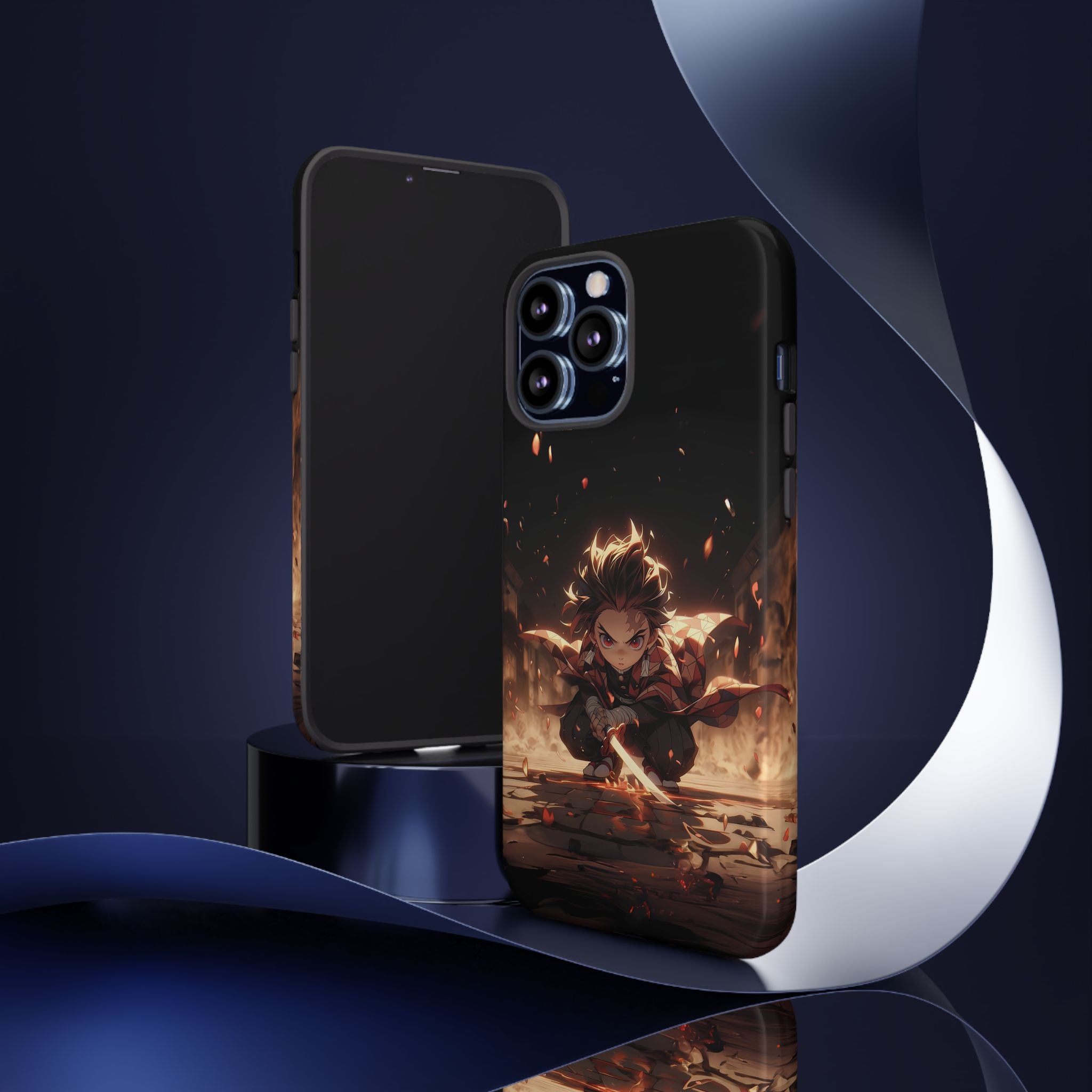 Tough Phone Case – Chibi Tanjiro Kamado Anime Protective Case for iPhone & Samsung