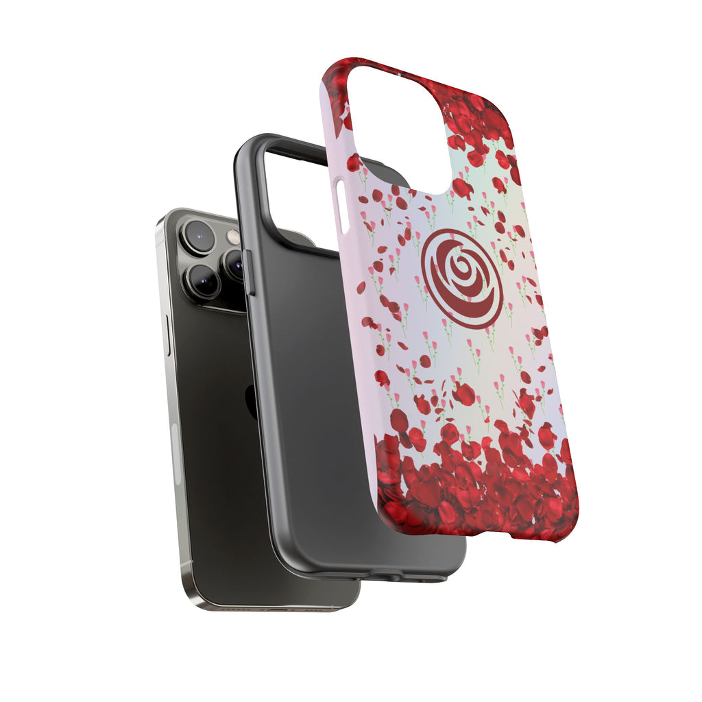 Tough Cases - Red Blossom Elegance Themed Phone Protection for iPhone, Samsung, and Google Pixel (Matte/Glossy)