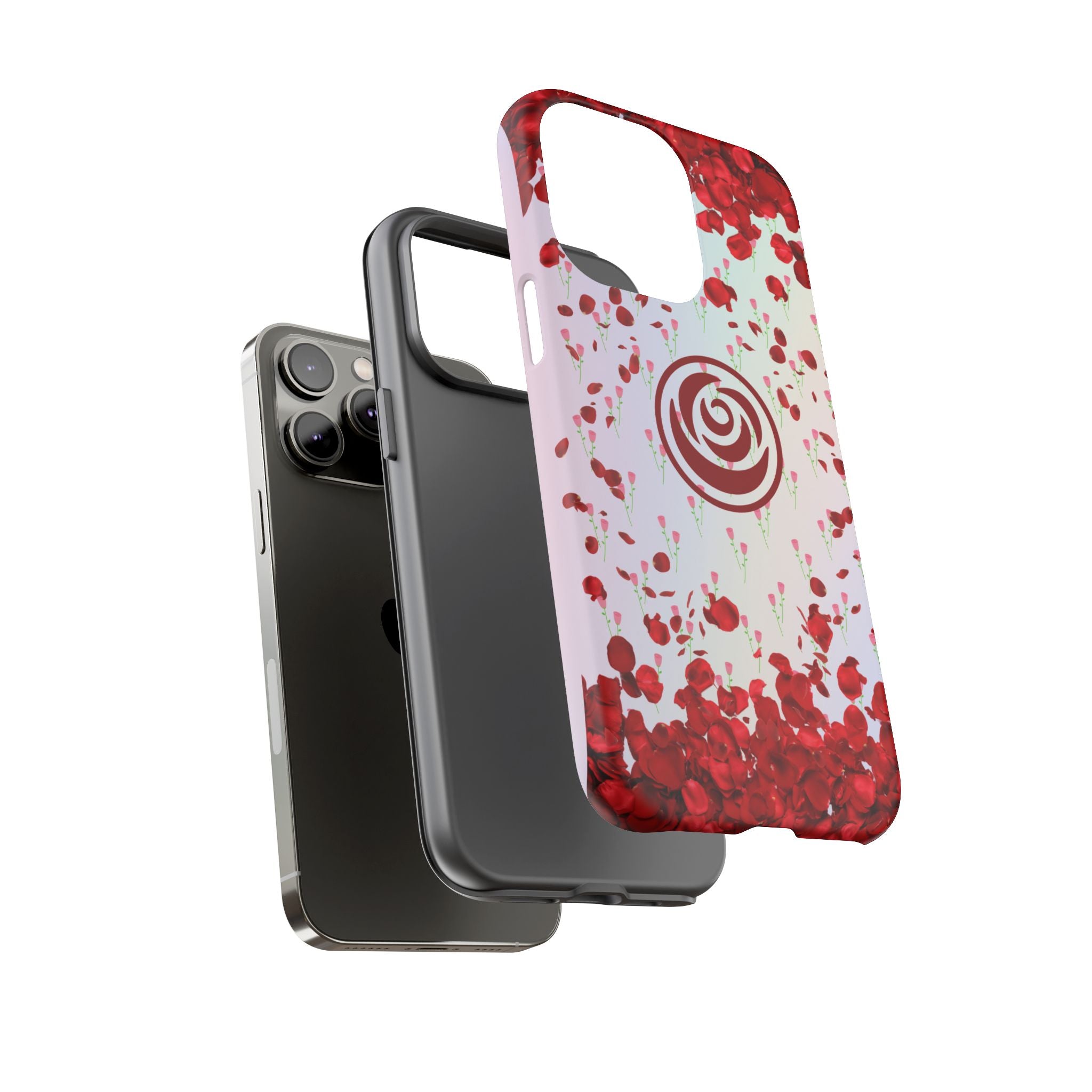 Tough Cases - Red Blossom Elegance Themed Phone Protection for iPhone, Samsung, and Google Pixel (Matte/Glossy)