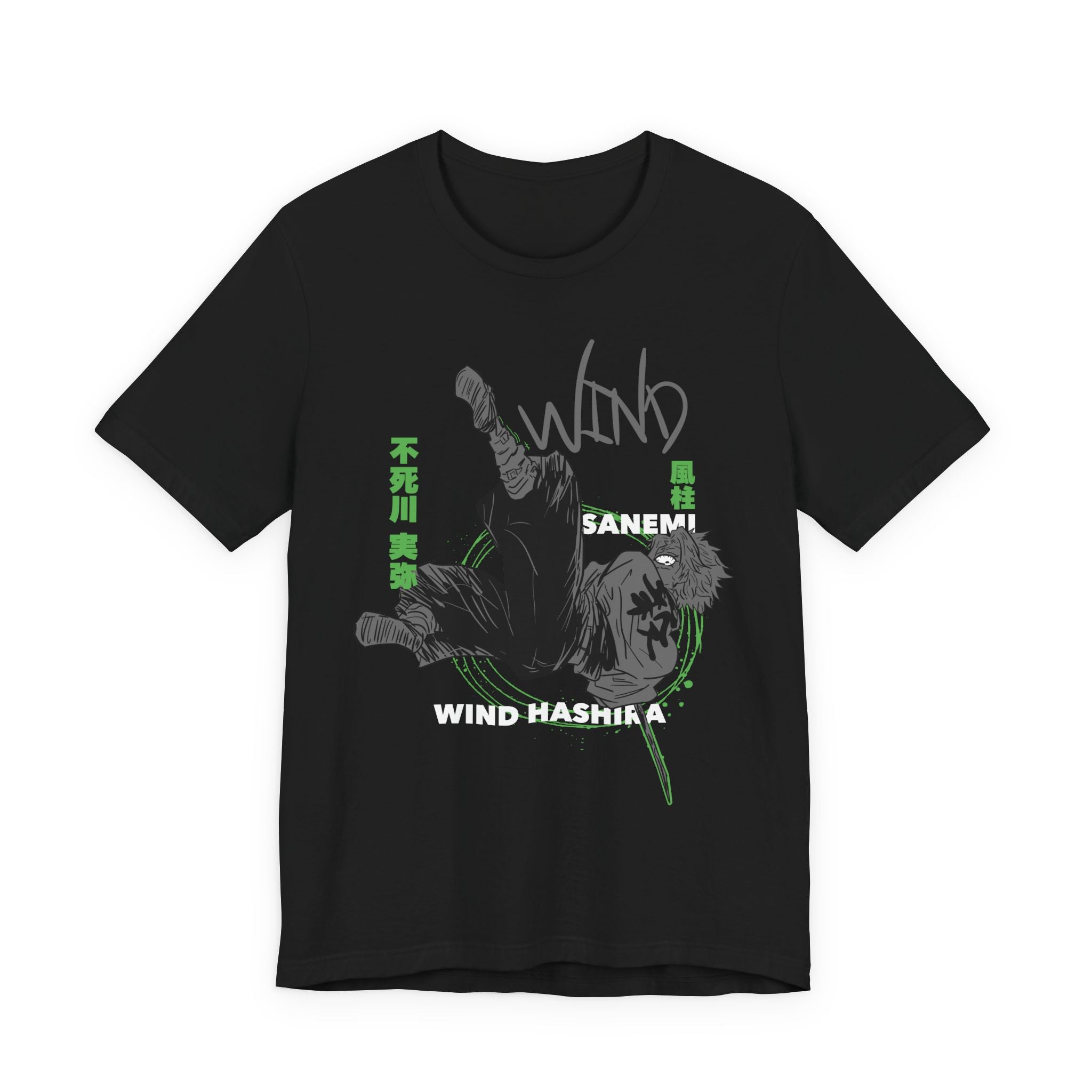 Unisex Anime Graphic Tee | Sanemi Wind Hashira Shirt, Cool Gift for Fans, Casual Wear, Comfortable Streetwear, Demon Slayer Merch
