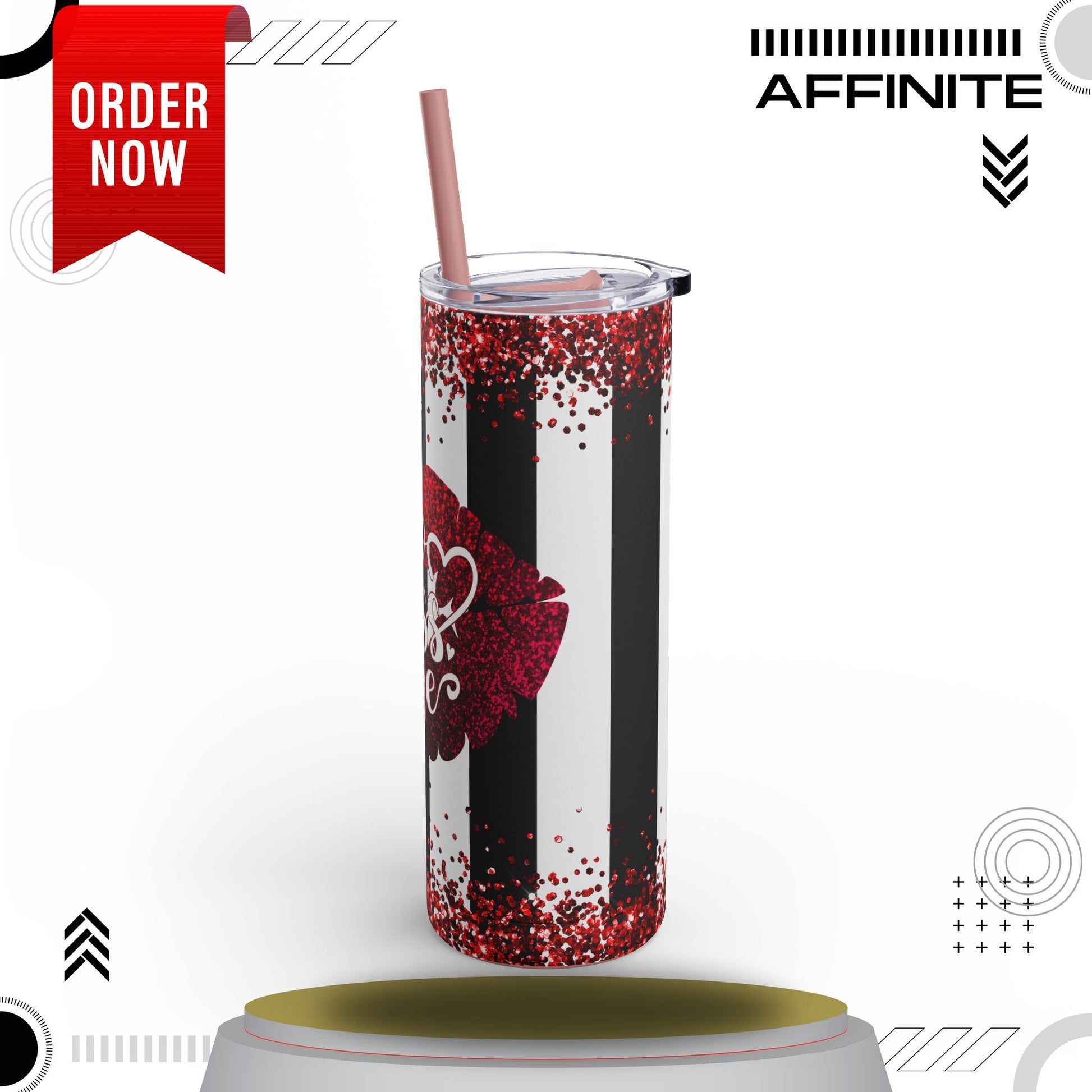 Tumblers Valentine Tumbler 20oz - "So Kiss Me" Matte Skinny Cup