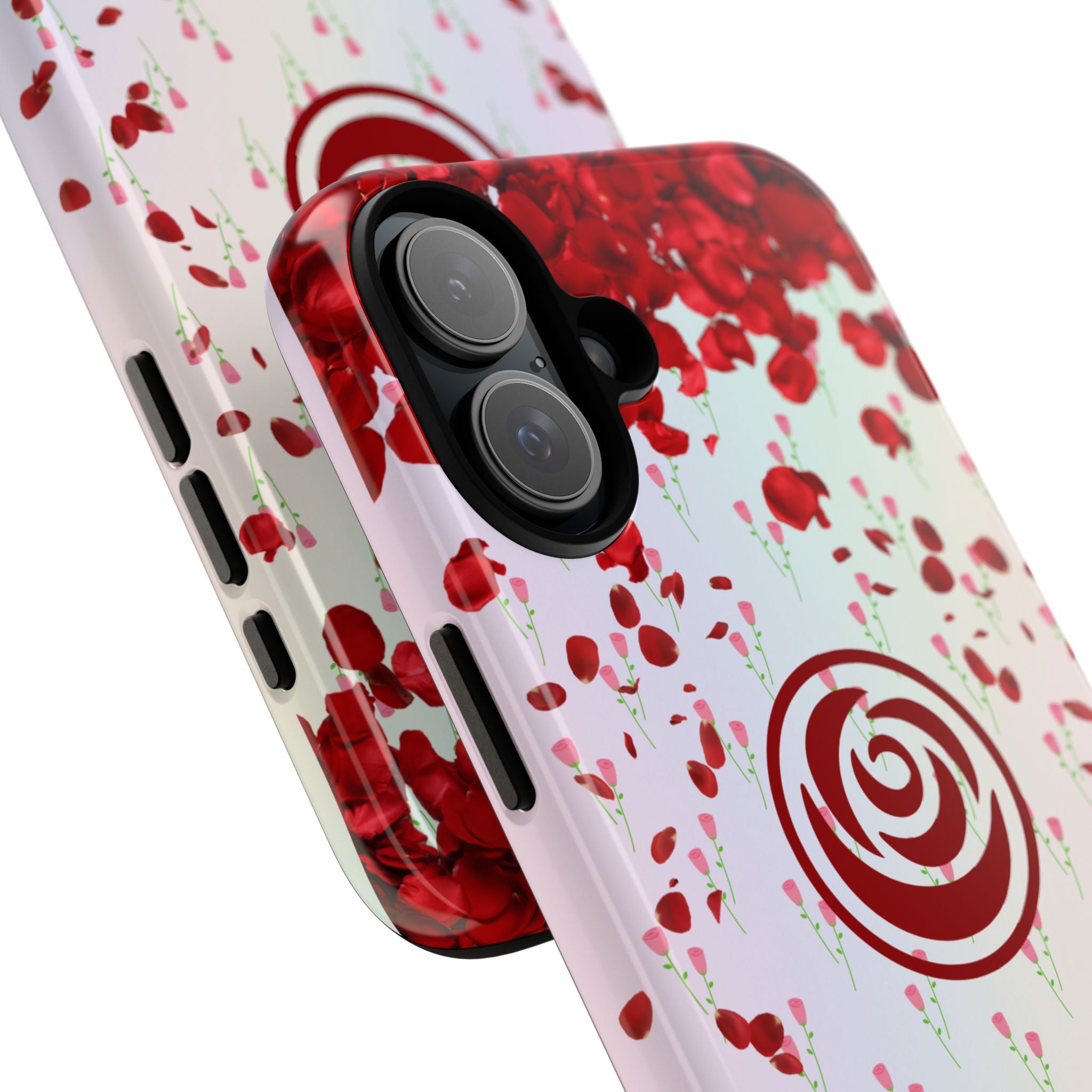 Tough Cases - Red Blossom Elegance Themed Phone Protection for iPhone, Samsung, and Google Pixel (Matte/Glossy)