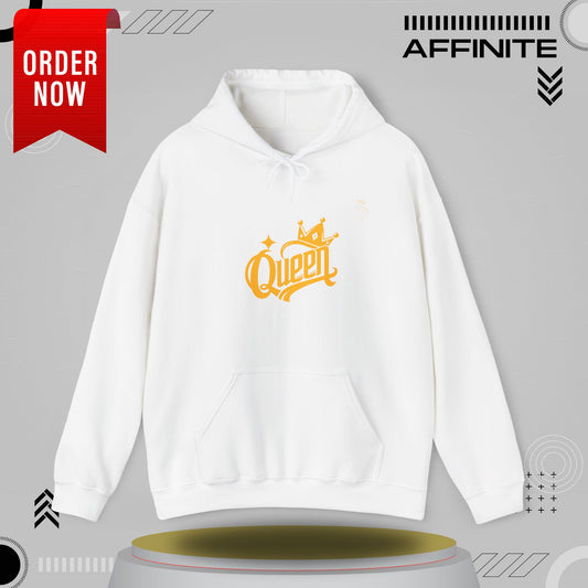Hoodie Rule in Style: The Ultimate 'Queen' Hoodie for Everyday Royalty! White