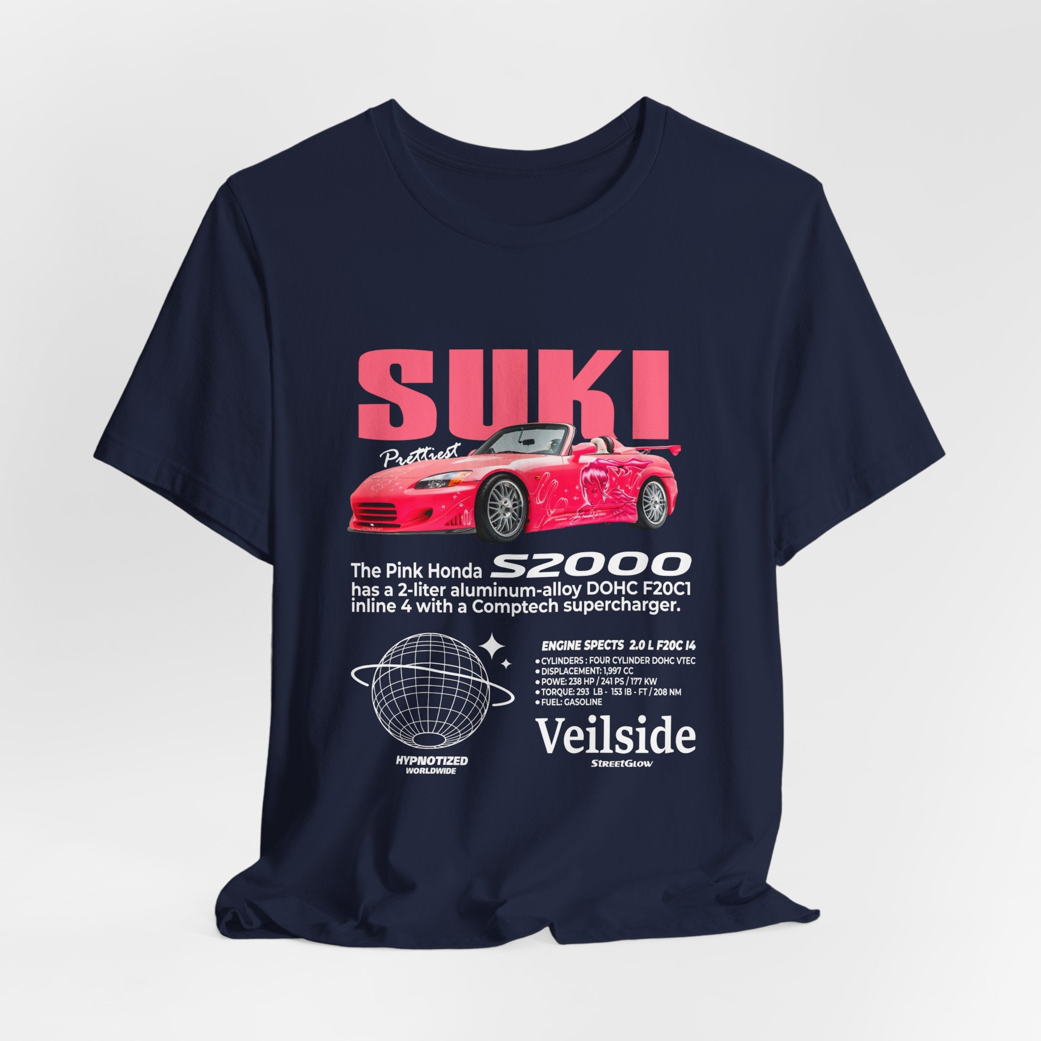 Suki Honda S2000 Shirt – Fast Car Anime T-Shirt | Unisex Retro Japanese Design by Bella+Canvas