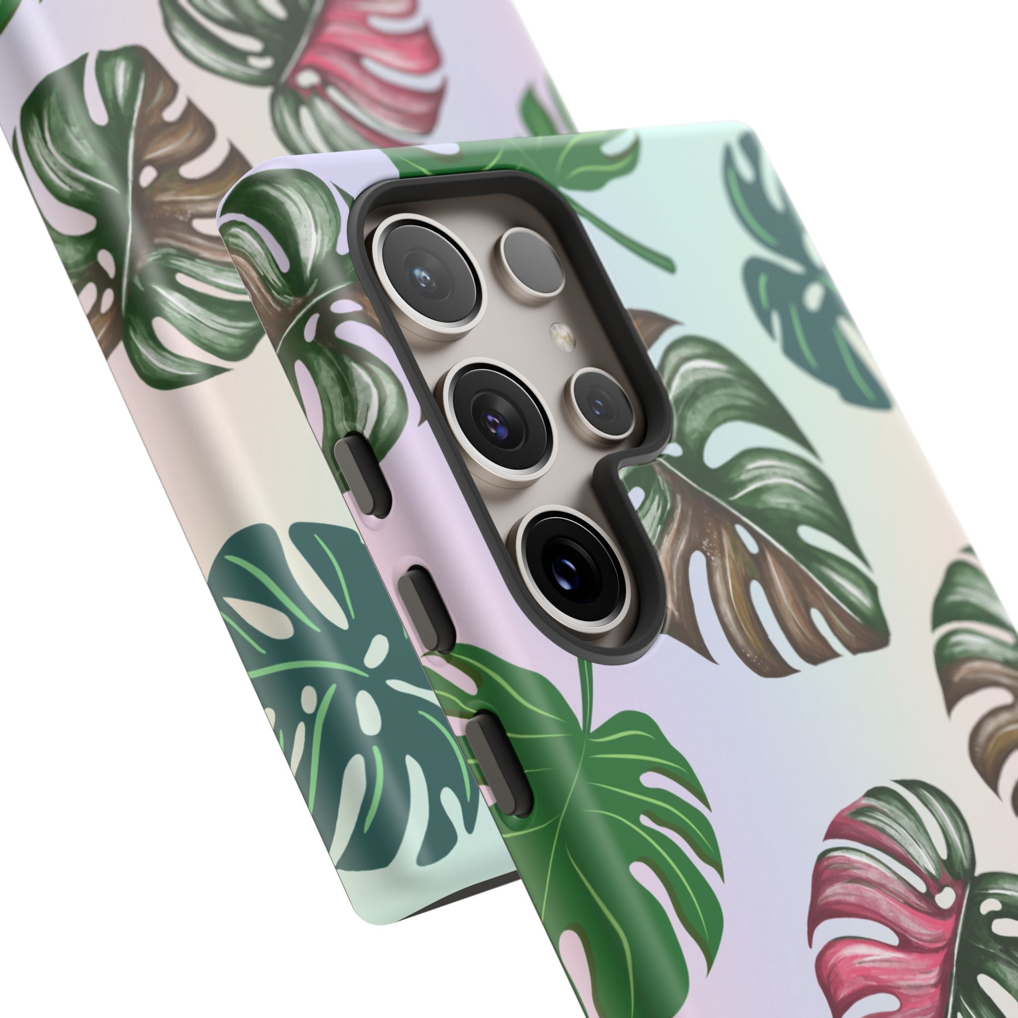 Tough Cases - Monstera Leaf Themed Phone Protection for iPhone, Samsung, and Google Pixel (Matte/Glossy)