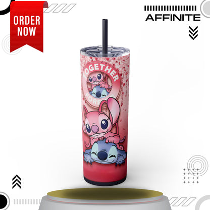 Tumblers Lilo and Stitch Glitter Tumbler - 20oz Disney 'Together Forever' Cup