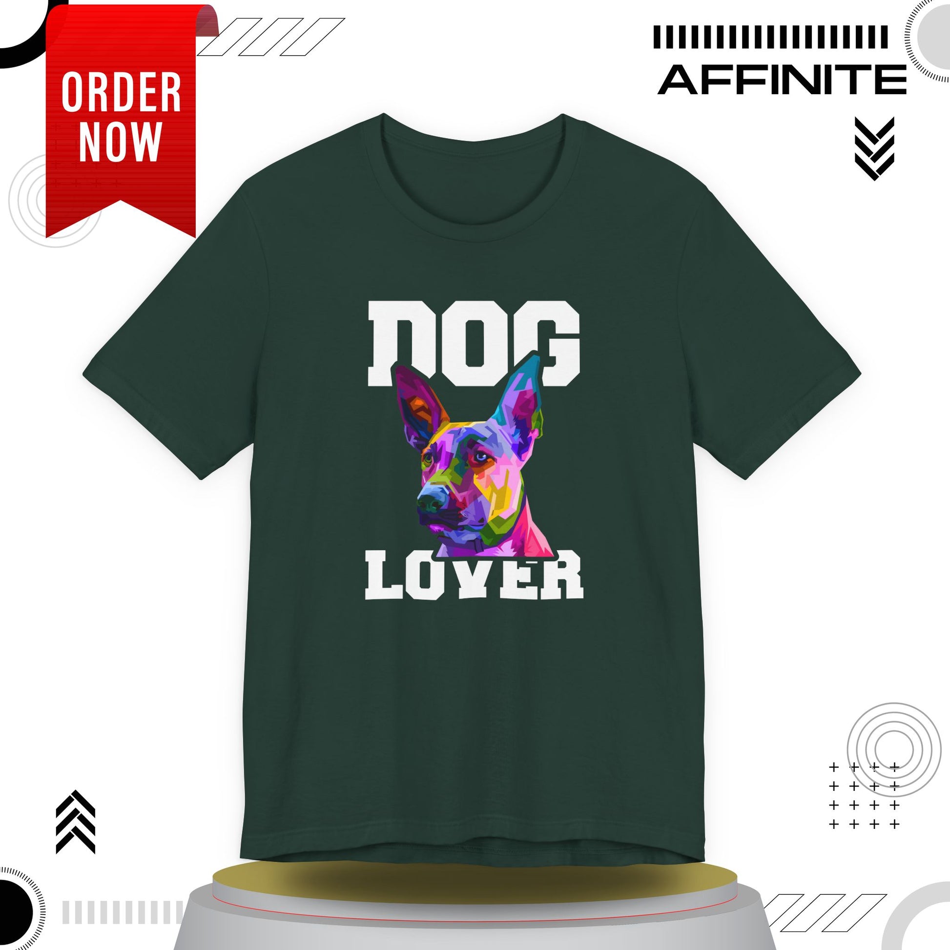 T-Shirt T Shirt Drawing - Dog Lover Graphic Tee (Unisex Cotton)