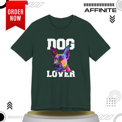 T-Shirt T Shirt Drawing - Dog Lover Graphic Tee (Unisex Cotton)