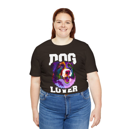 T-Shirt Unisex Dog Lover Shirt | Graphic T-Shirt with Dog Design and 'Dog Lover' Text