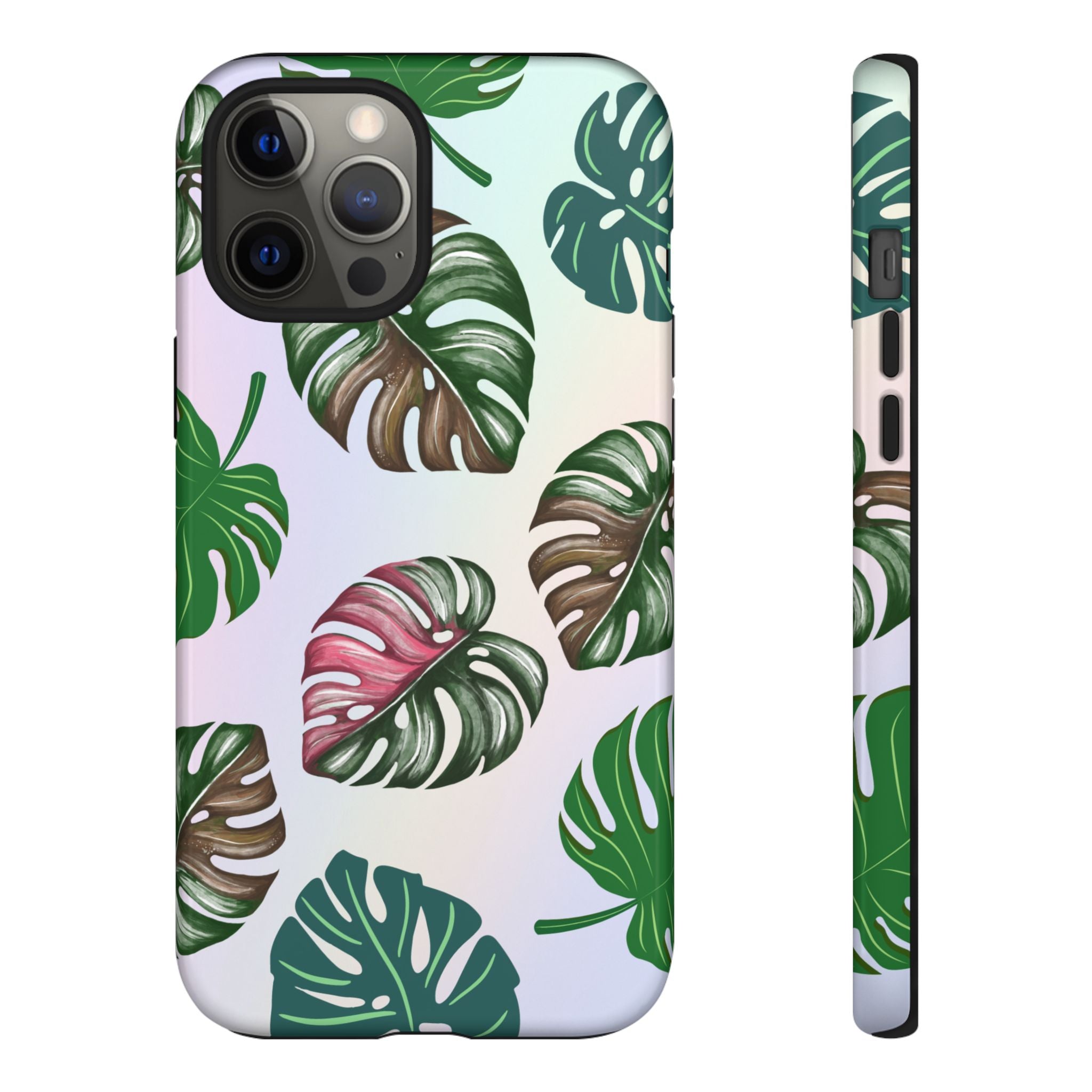 Tough Cases - Monstera Leaf Themed Phone Protection for iPhone, Samsung, and Google Pixel (Matte/Glossy)