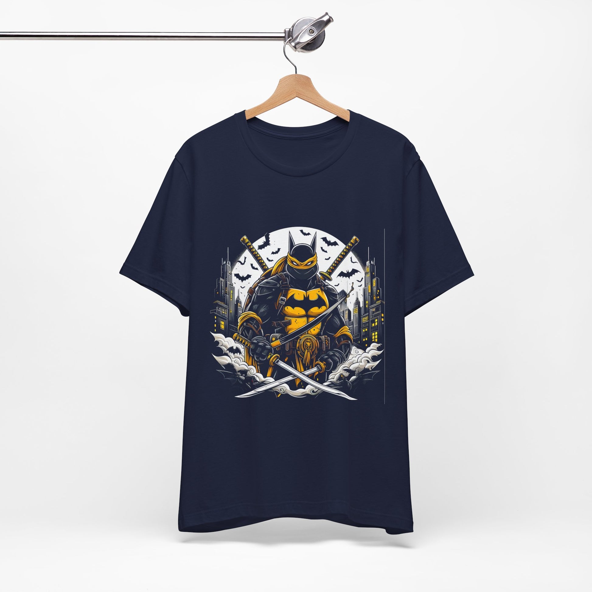T-Shirt Ninja Batman Tee | Unisex Jersey Graphic T-Shirt Navy