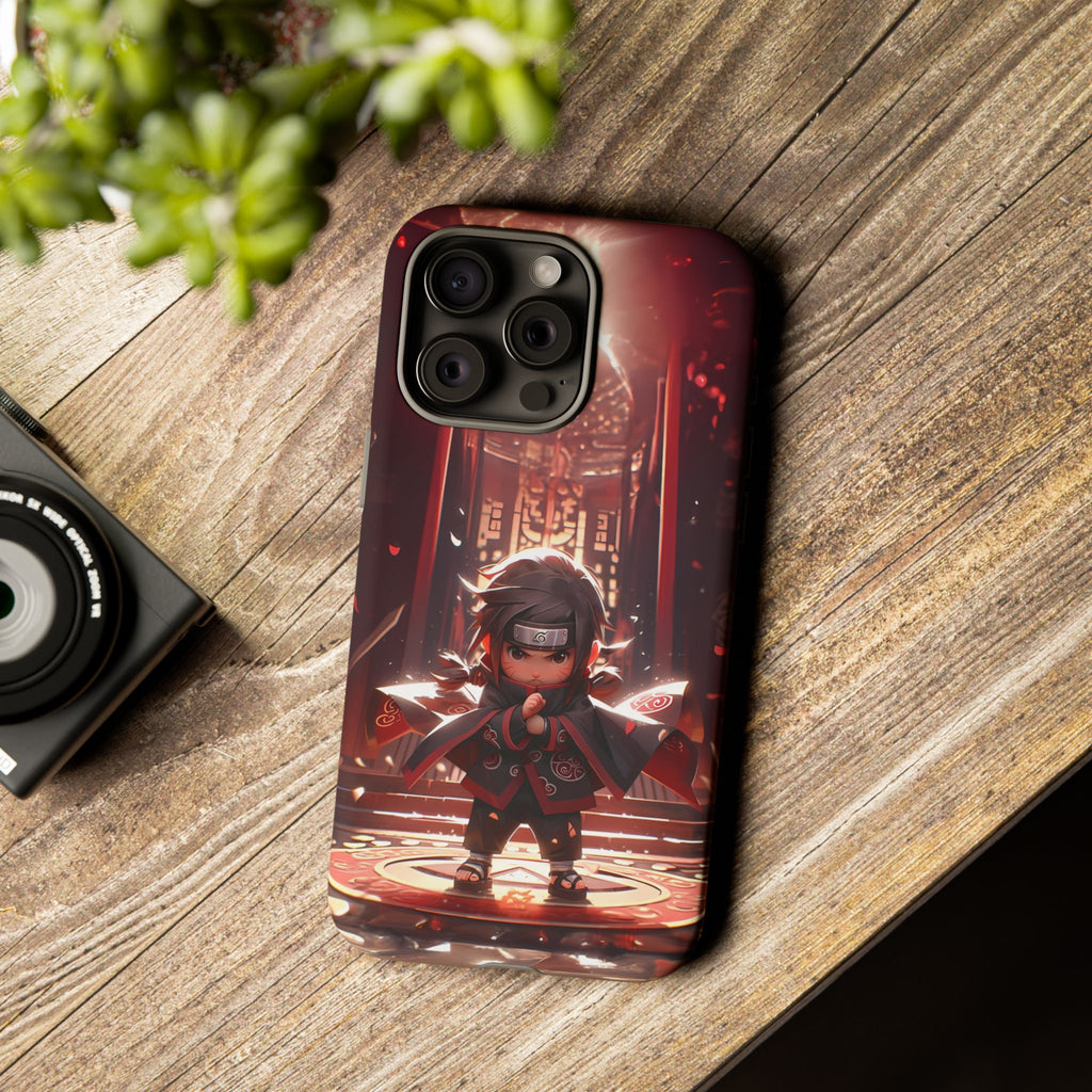 Chibi Itachi Tough Phone Case – Anime Protective Case for iPhone & Samsung, UV Resistant, Durable & Stylish