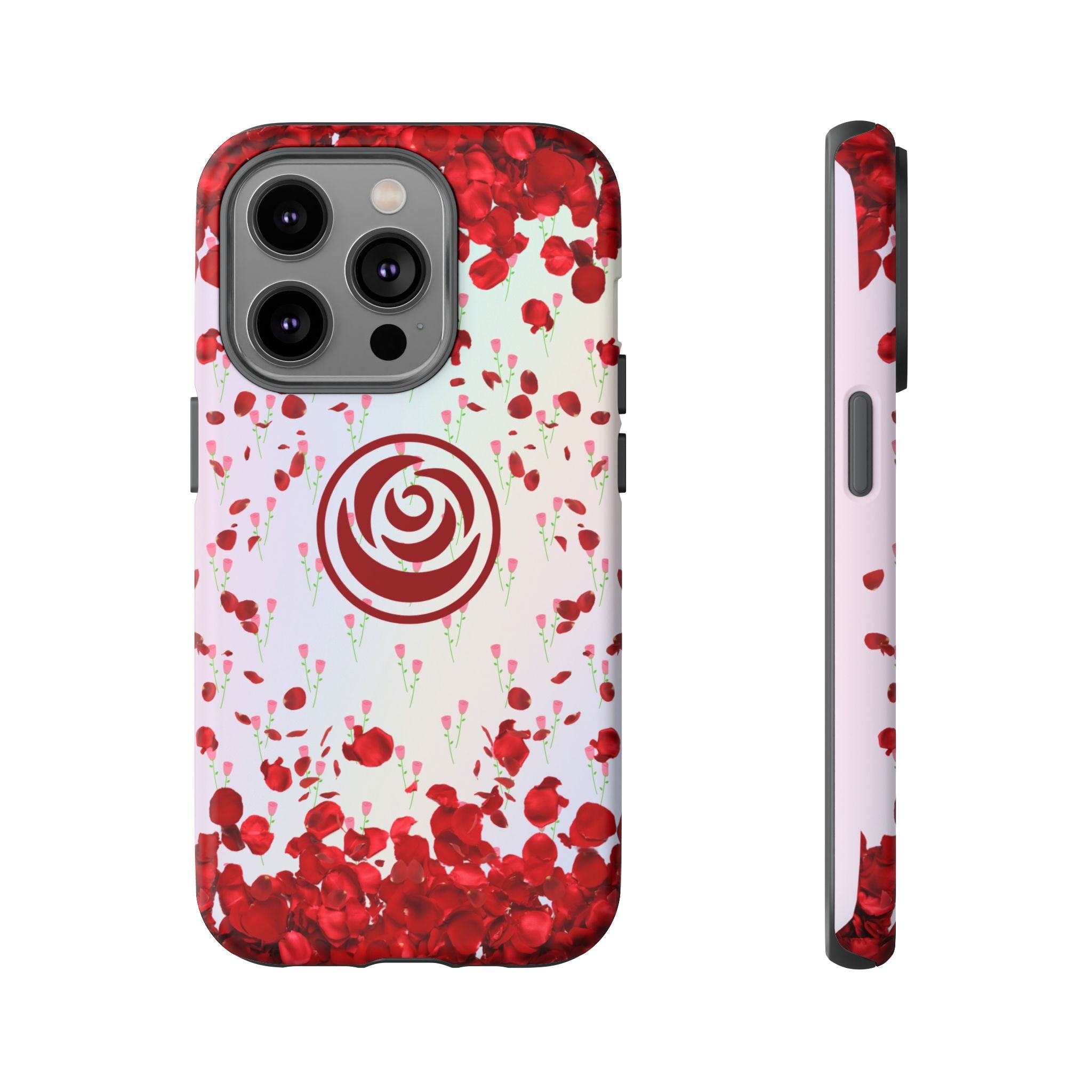 Tough Cases - Red Blossom Elegance Themed Phone Protection for iPhone, Samsung, and Google Pixel (Matte/Glossy)