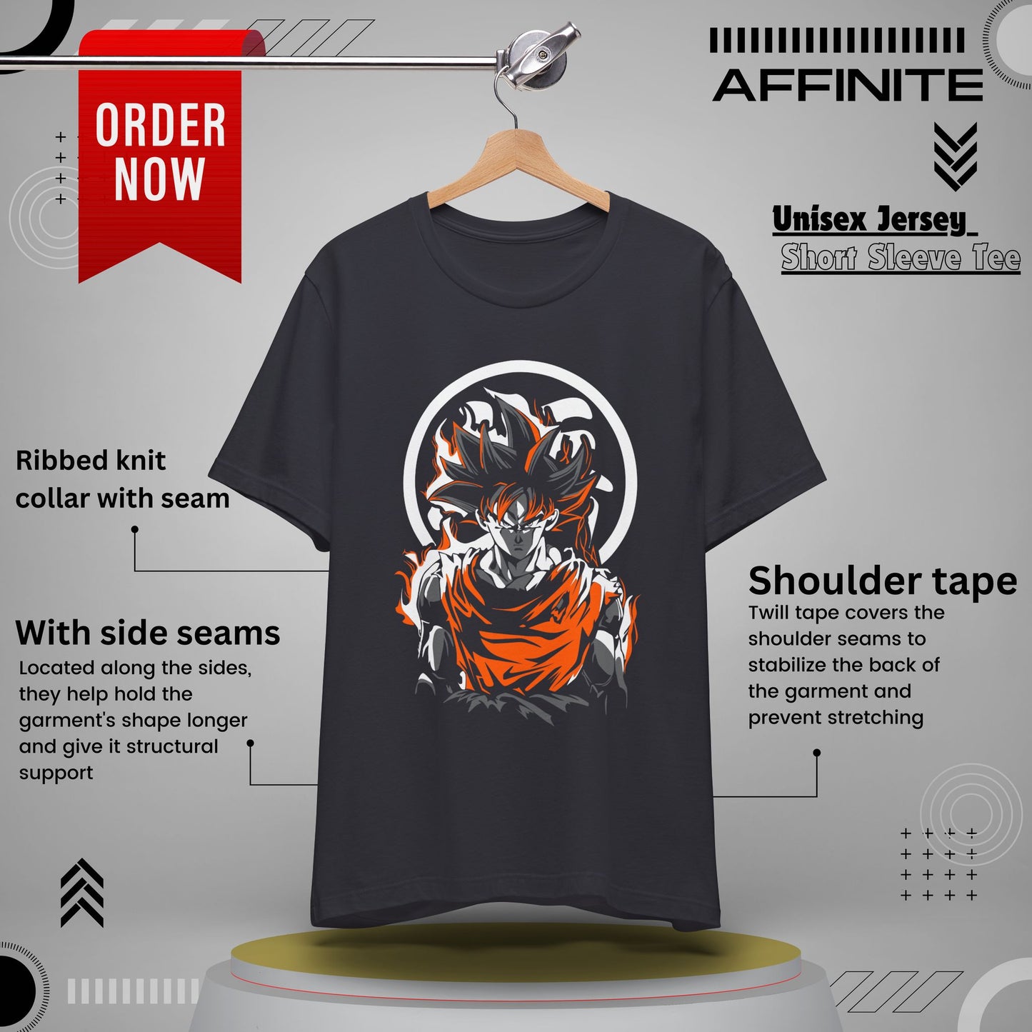 T-Shirt Anime-Inspired Unisex T-Shirt - Ultra Soft Cotton Tee Dark Grey