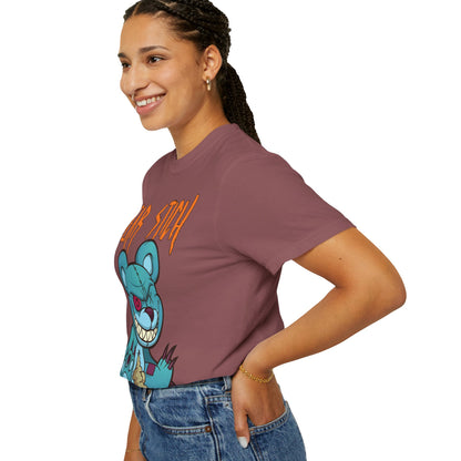 T-Shirt Bear Stick T-Shirt - Fun Garment-Dyed Graphic Tee (S-4XL) | Comfort Colors®