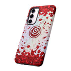 Tough Cases - Red Blossom Elegance Themed Phone Protection for iPhone, Samsung, and Google Pixel (Matte/Glossy)