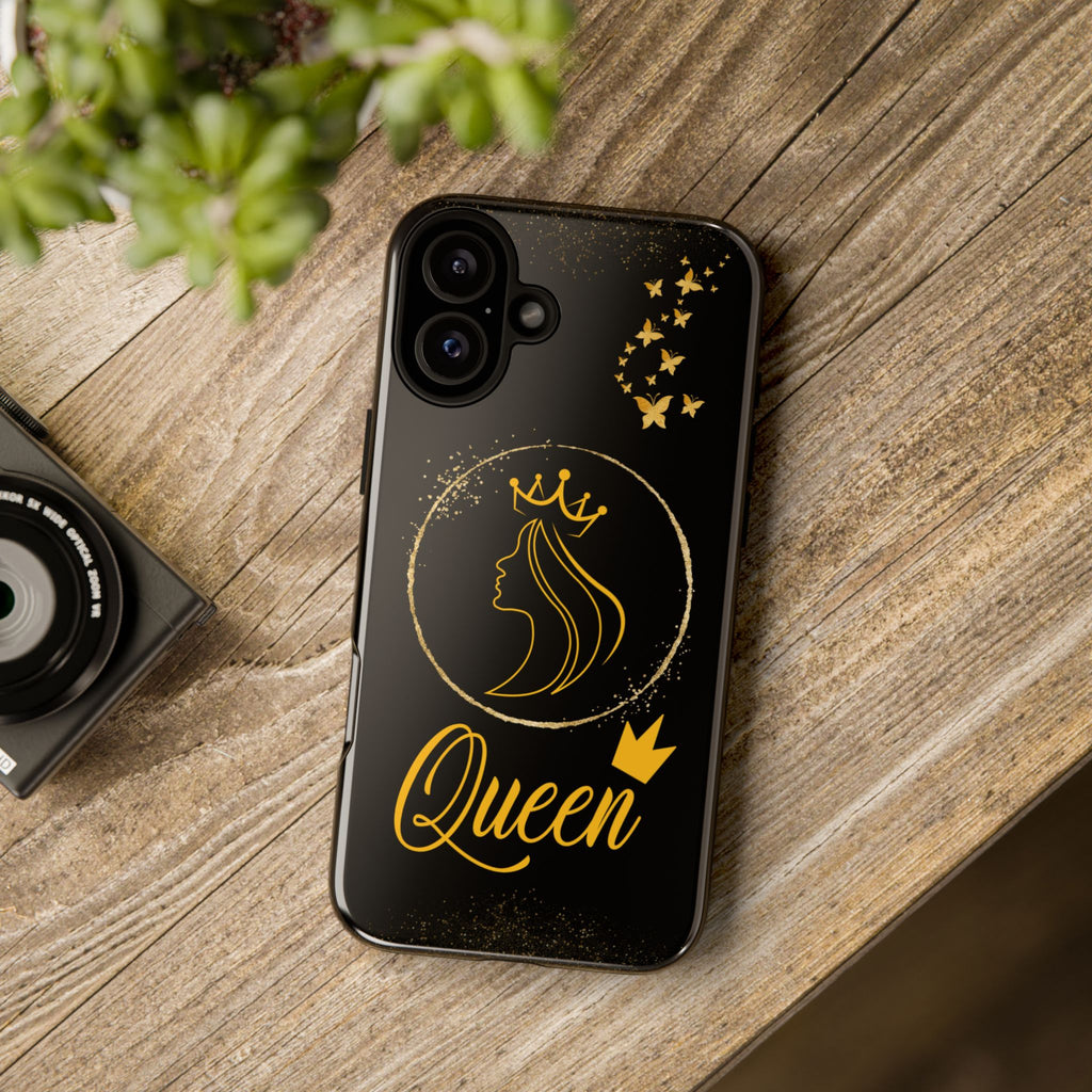 Tough Case Queen Phone Case – Matte & Glossy Crown Design for iPhone, Samsung & Pixel