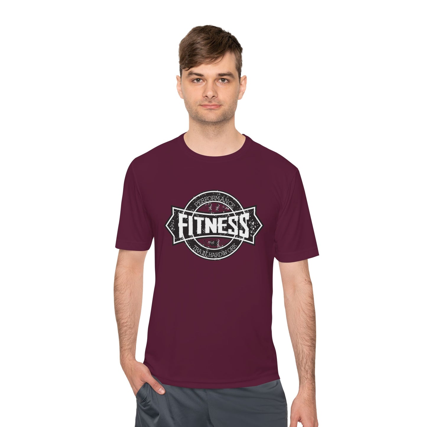 T-Shirt Moisture Wicking Fitness Shirt - Unisex Workout Tee for Gym, Running, Yoga