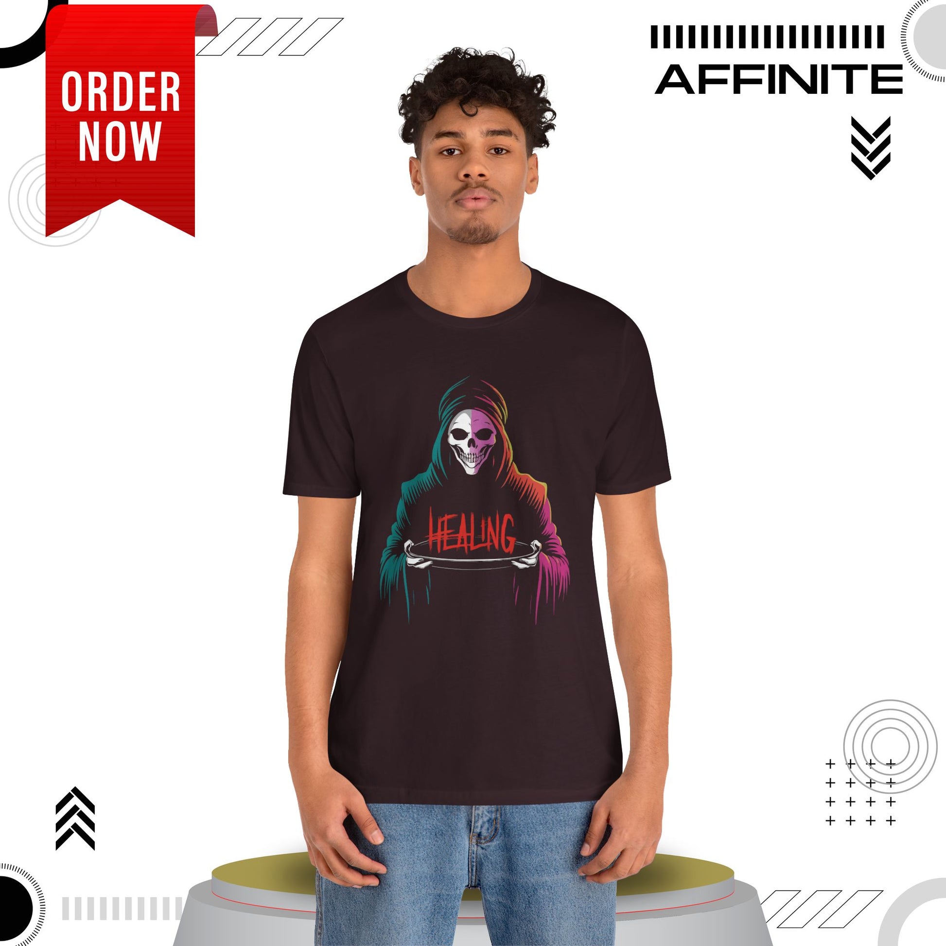 T-Shirt Halloween Healing Graphic Tee - Unisex Casual Shirt for Adults