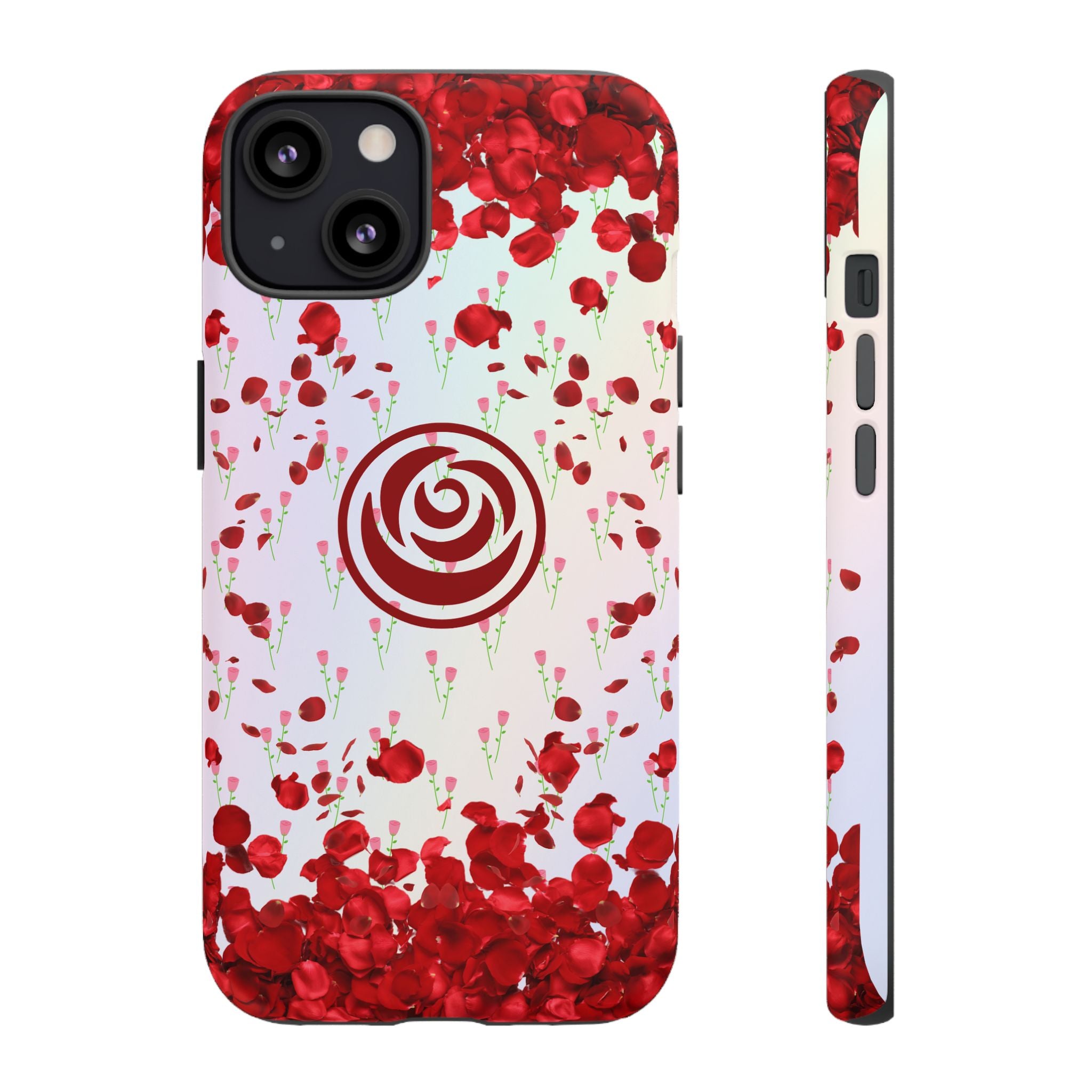 Tough Cases - Red Blossom Elegance Themed Phone Protection for iPhone, Samsung, and Google Pixel (Matte/Glossy)