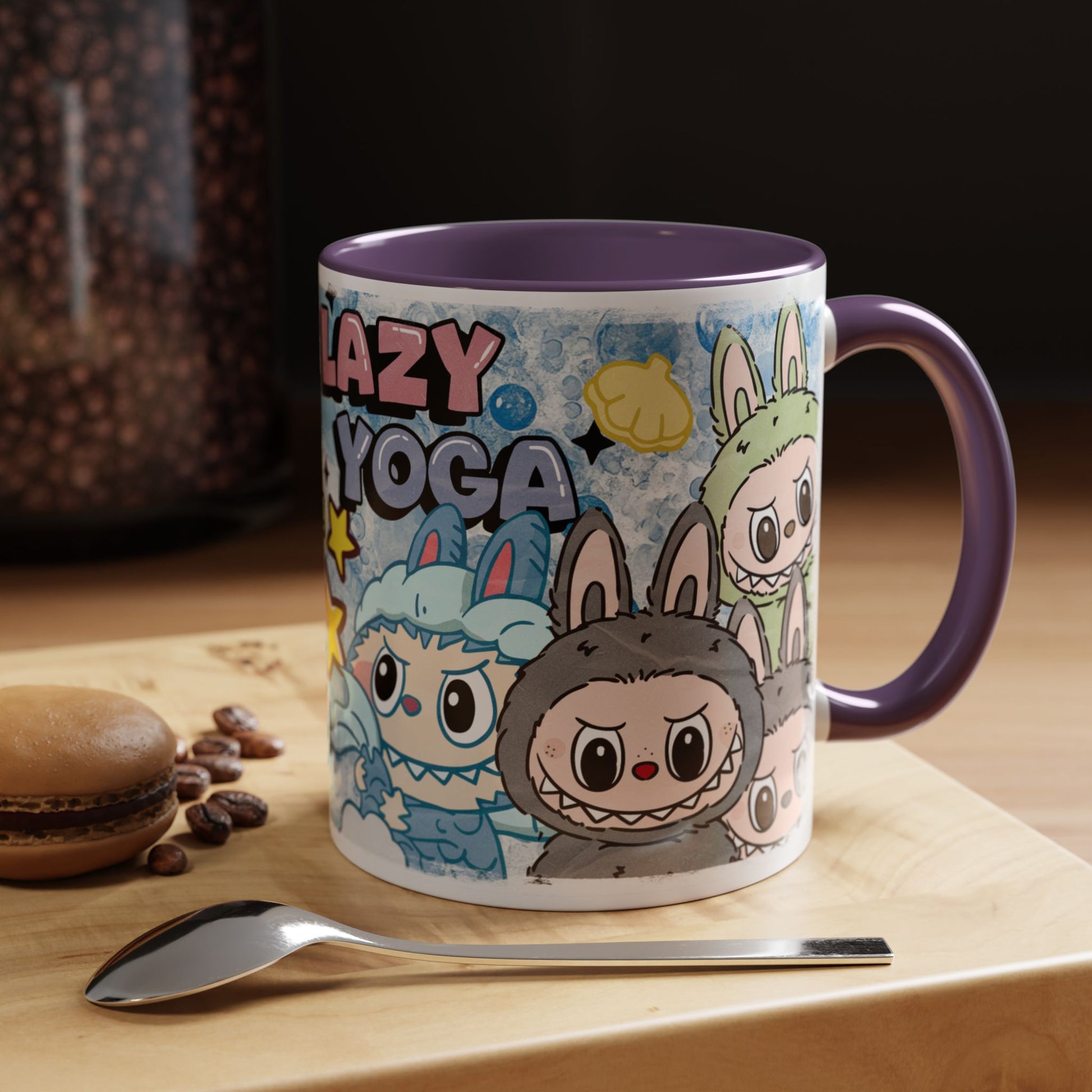 Mug Lazy Yoga Accent Coffee Mug - Cute Animal Design 11oz & 15oz