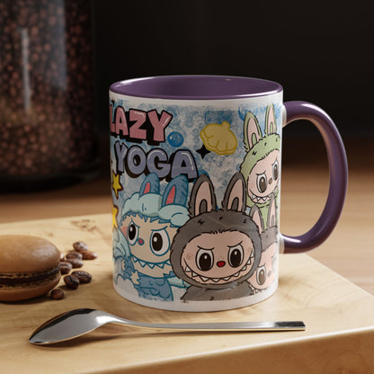 Mug Lazy Yoga Accent Coffee Mug - Cute Animal Design 11oz & 15oz