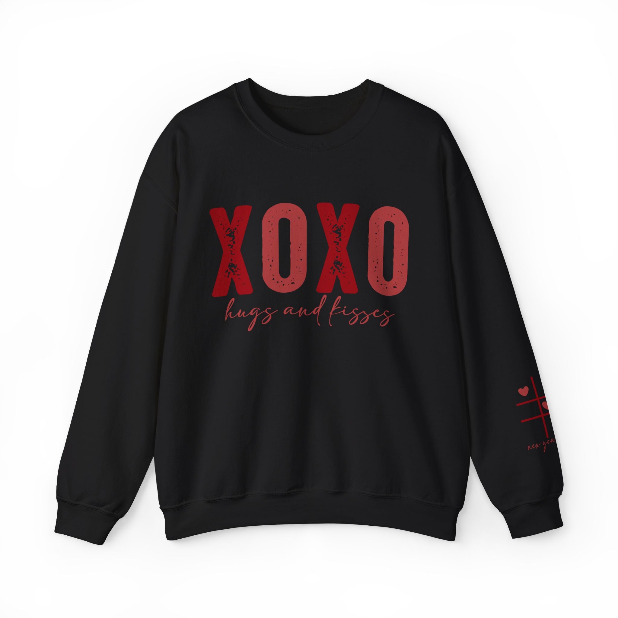 XOXO Hugs and Kisses Crewneck Sweatshirt - Cozy Valentine's Day Gift