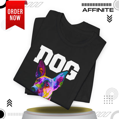 T-Shirt T Shirt Drawing - Dog Lover Graphic Tee (Unisex Cotton)