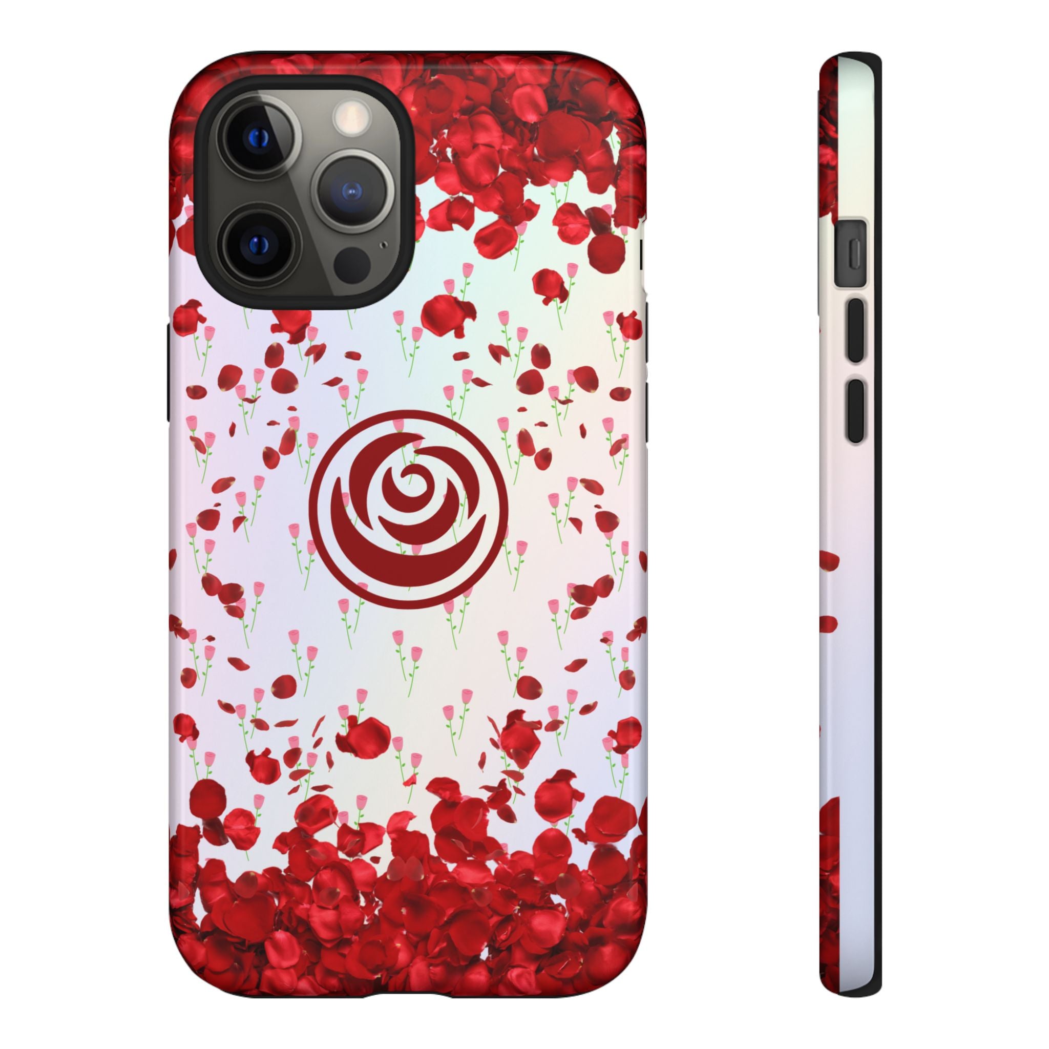 Tough Cases - Red Blossom Elegance Themed Phone Protection for iPhone, Samsung, and Google Pixel (Matte/Glossy)