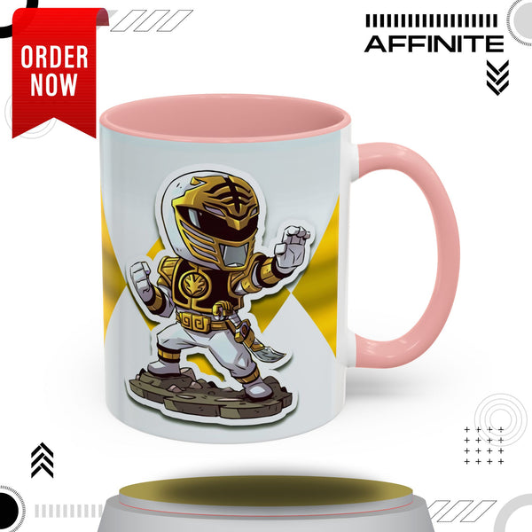 White Ranger ceramic mug in Pink 11oz