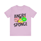 T-Shirt Angry Sponge T-Shirt - Funny Graphic Tee for Gamers (Unisex Cotton) Lilac