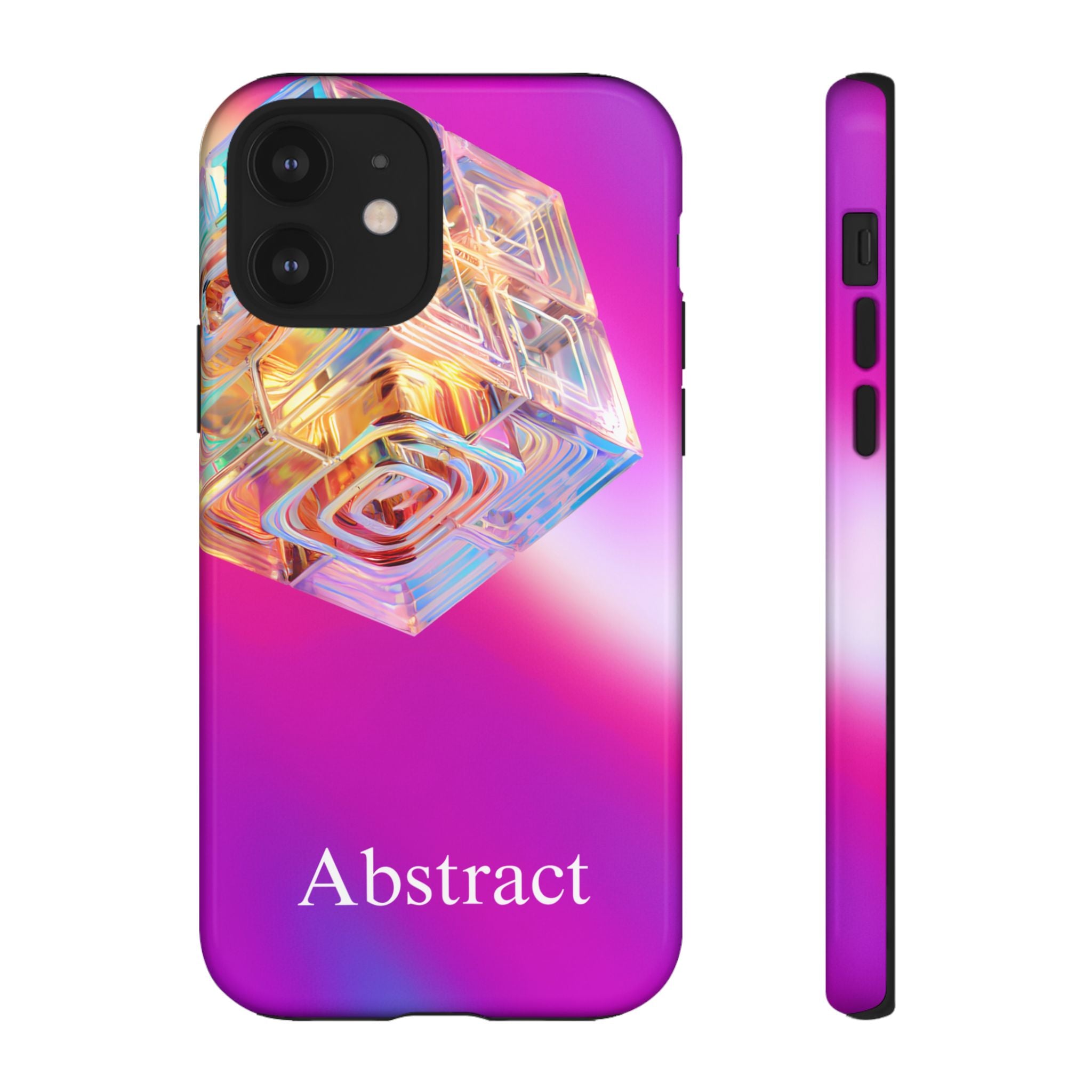 Vibrant 3D Cube Phone Case - Colorful Gradient Art for iPhone, Samsung & Pixel