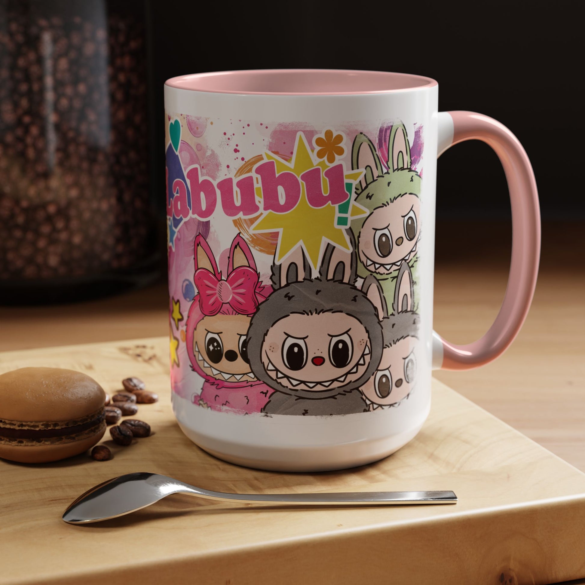 Mug Colorful Cartoon Labubu Accent Coffee Mug - Perfect for Animal Lovers