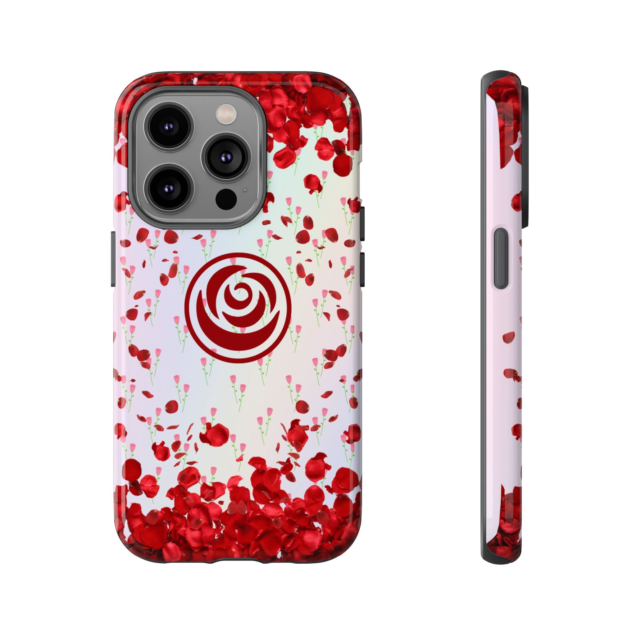 Tough Cases - Red Blossom Elegance Themed Phone Protection for iPhone, Samsung, and Google Pixel (Matte/Glossy)