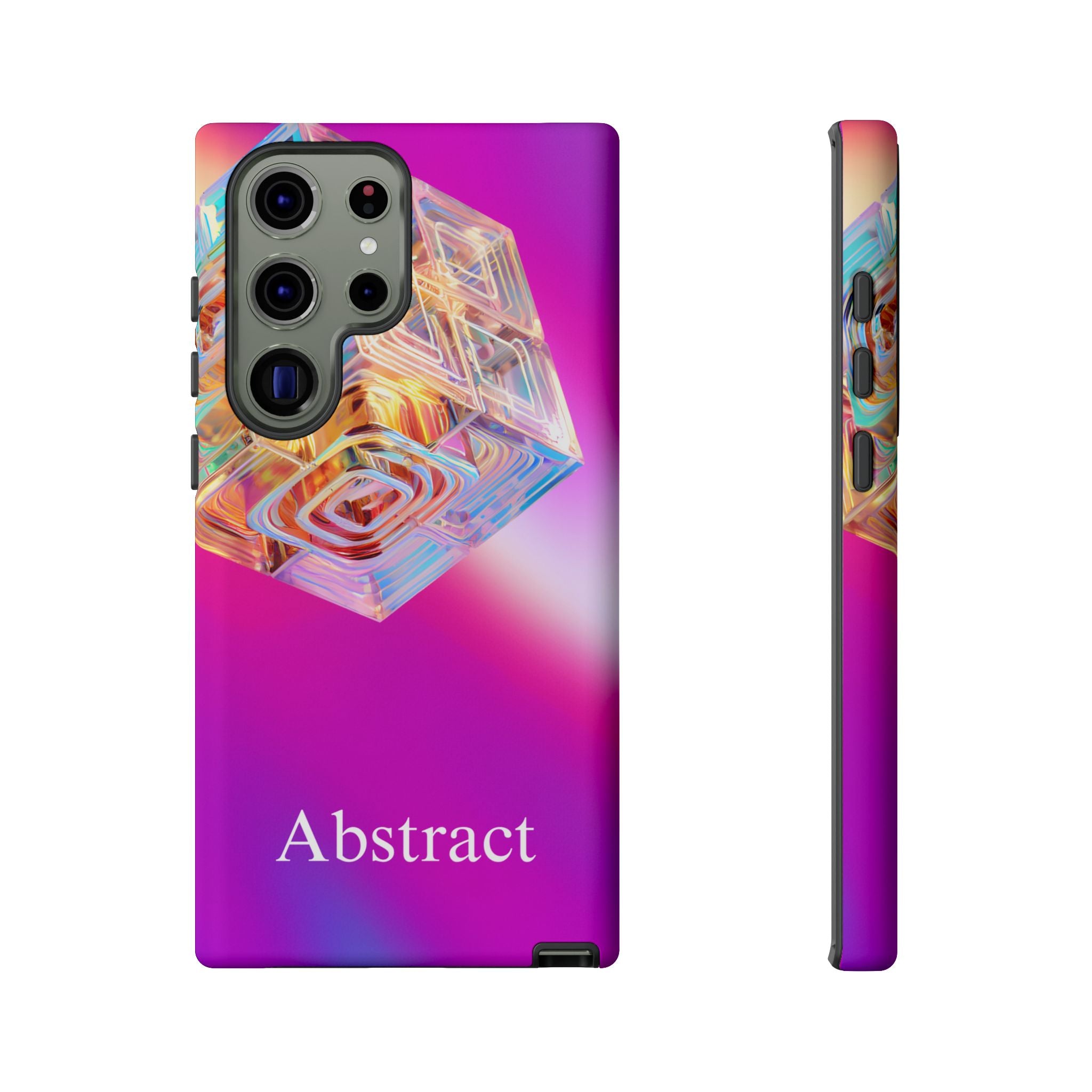 Vibrant 3D Cube Phone Case - Colorful Gradient Art for iPhone, Samsung & Pixel