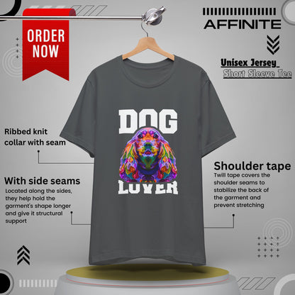 T-Shirt Dog Lover Graphic Tee | Unisex Short Sleeve T-Shirt for Dog Enthusiasts Asphalt