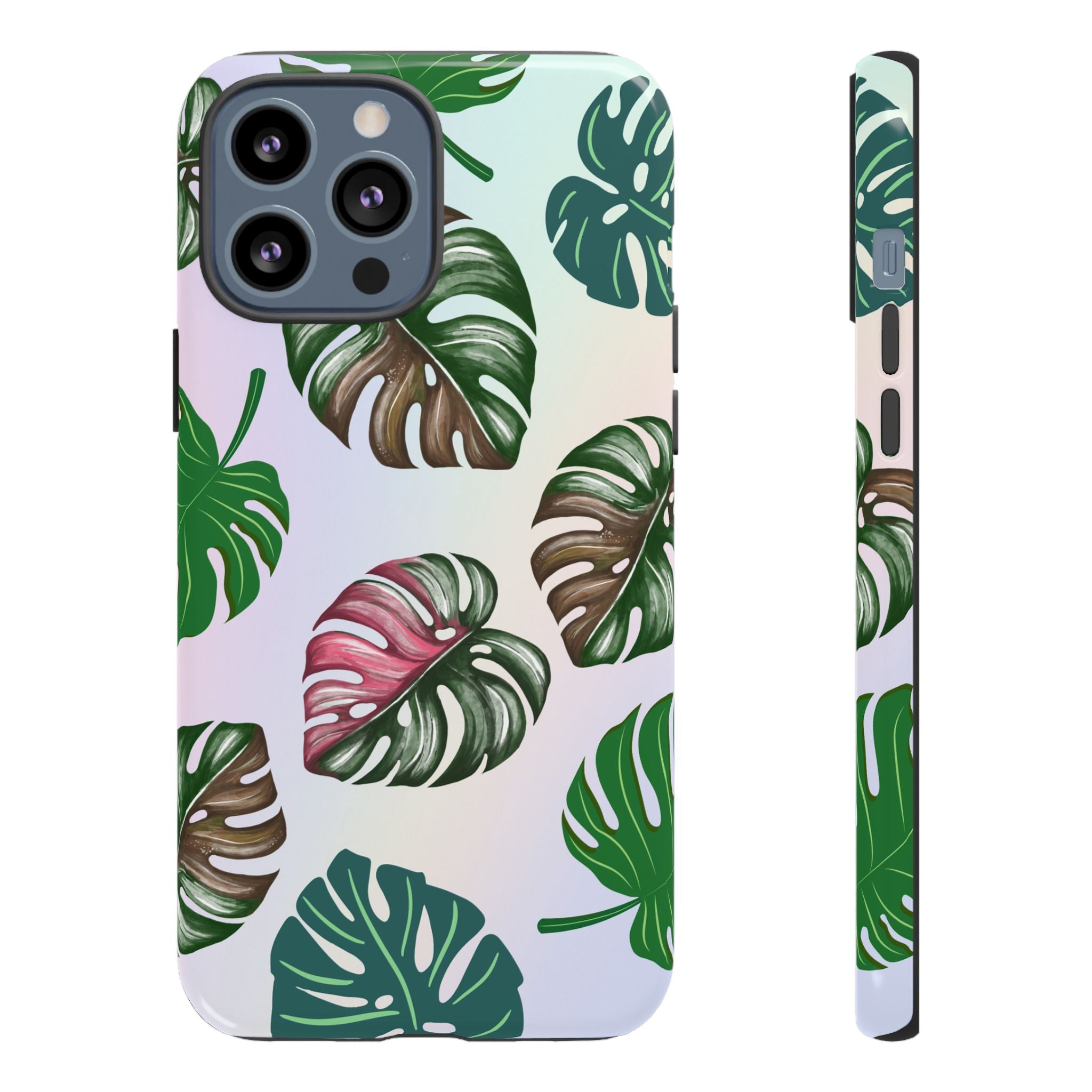 Tough Cases - Monstera Leaf Themed Phone Protection for iPhone, Samsung, and Google Pixel (Matte/Glossy)