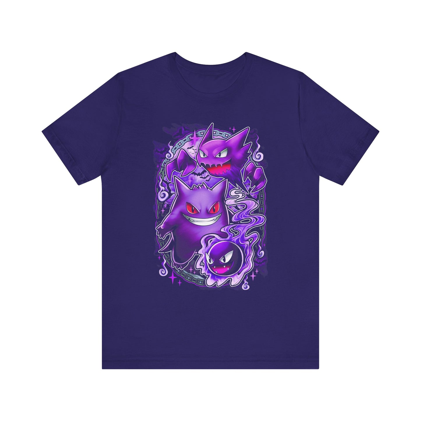 T-Shirt Ghostly Kanto Vibes Unisex Jersey Short Sleeve Tee - Spooky Design Team Navy