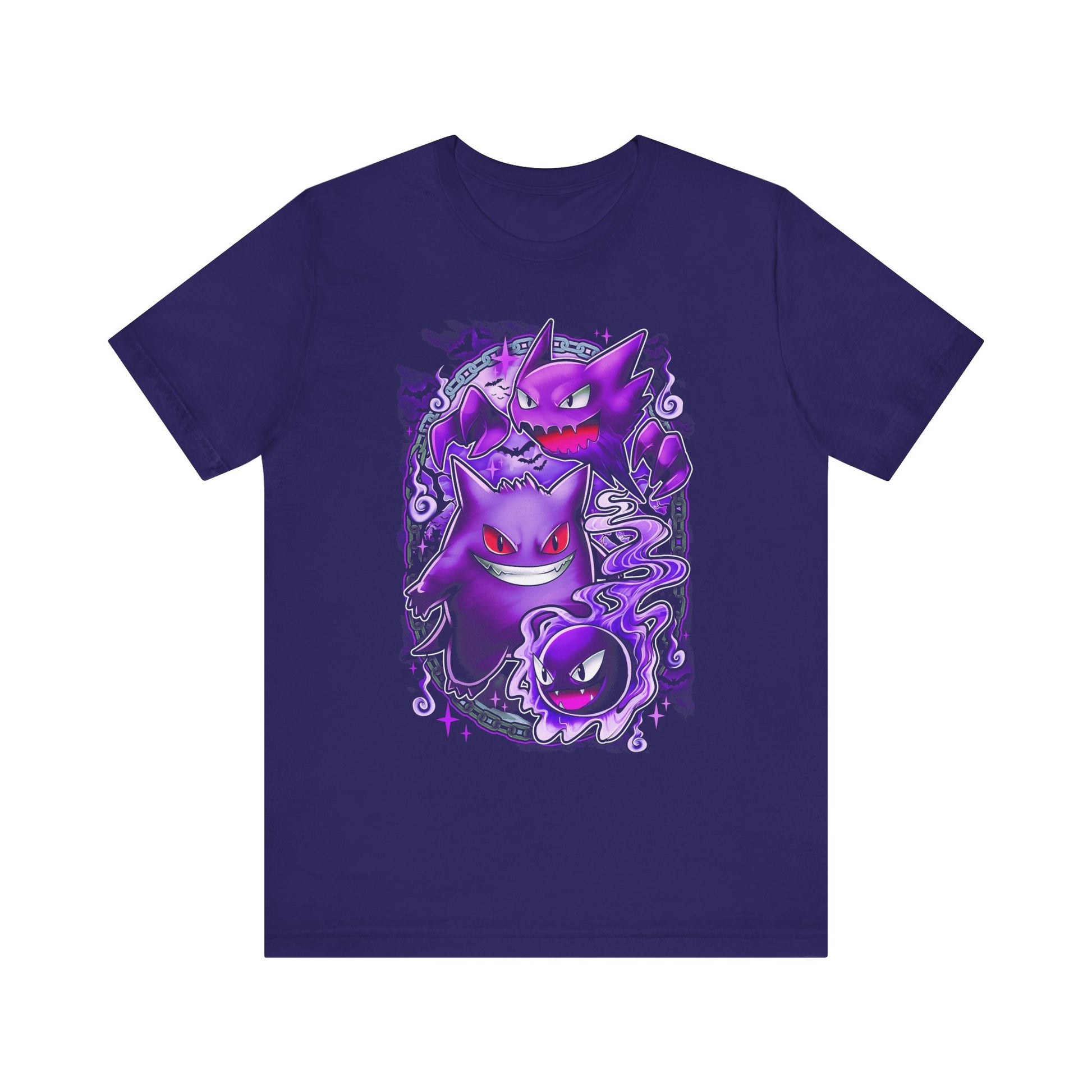 T-Shirt Ghostly Kanto Vibes Unisex Jersey Short Sleeve Tee - Spooky Design Team Navy